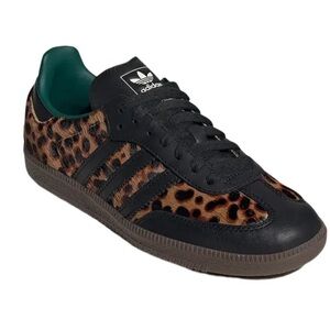 Adidas Leopard Print Sambas Collegiate Green